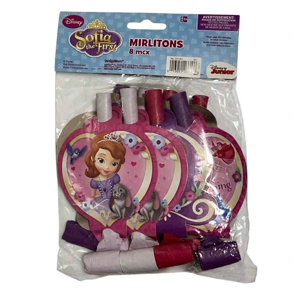 Sofia The First Disney Blowouts 8 Piece Birthday Party Favors NEW